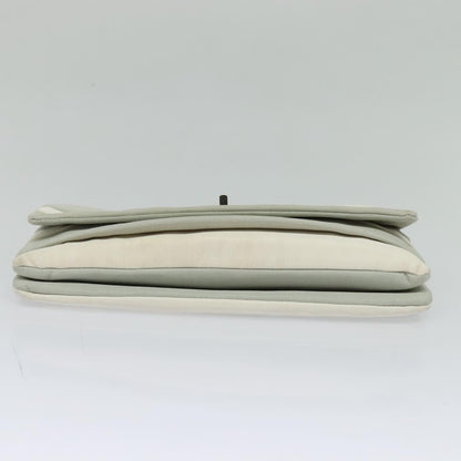 Chanel Mademoiselle Lock Chain Flap Bag Grosgrain, GRAY, NYLON, Handbag