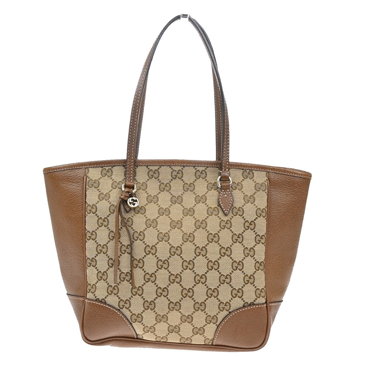 Gucci Bree Tote GG Canvas with Leather, BROWN, CANVAS, Tote bag