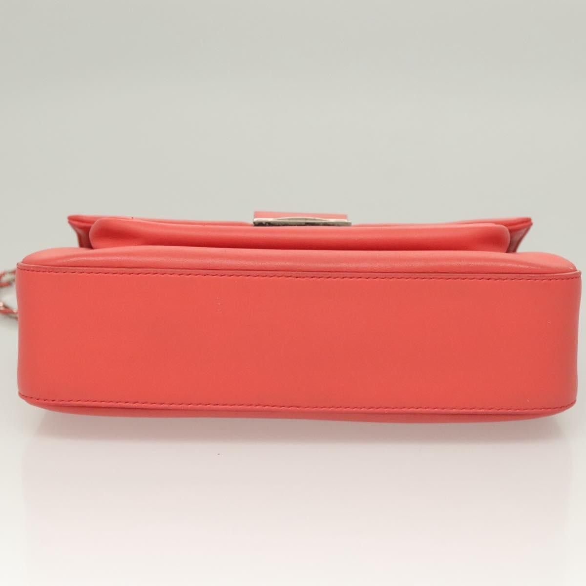 Fendi Be Baguette Flap Bag Leather, PINK, LEATHER, Shoulder bag