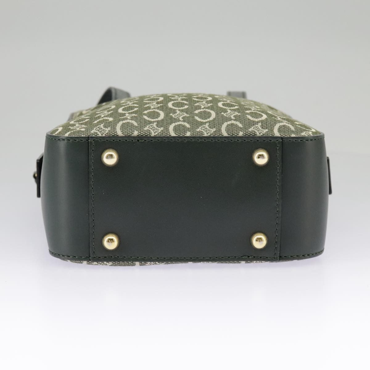 Celine C Macadam Handbag Canvas, Gray, Canvas, Handbag