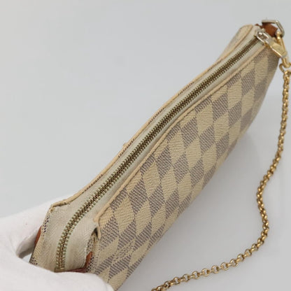 Louis Vuitton Eva Handbag Damier, WHITE, CANVAS, Shoulder bag