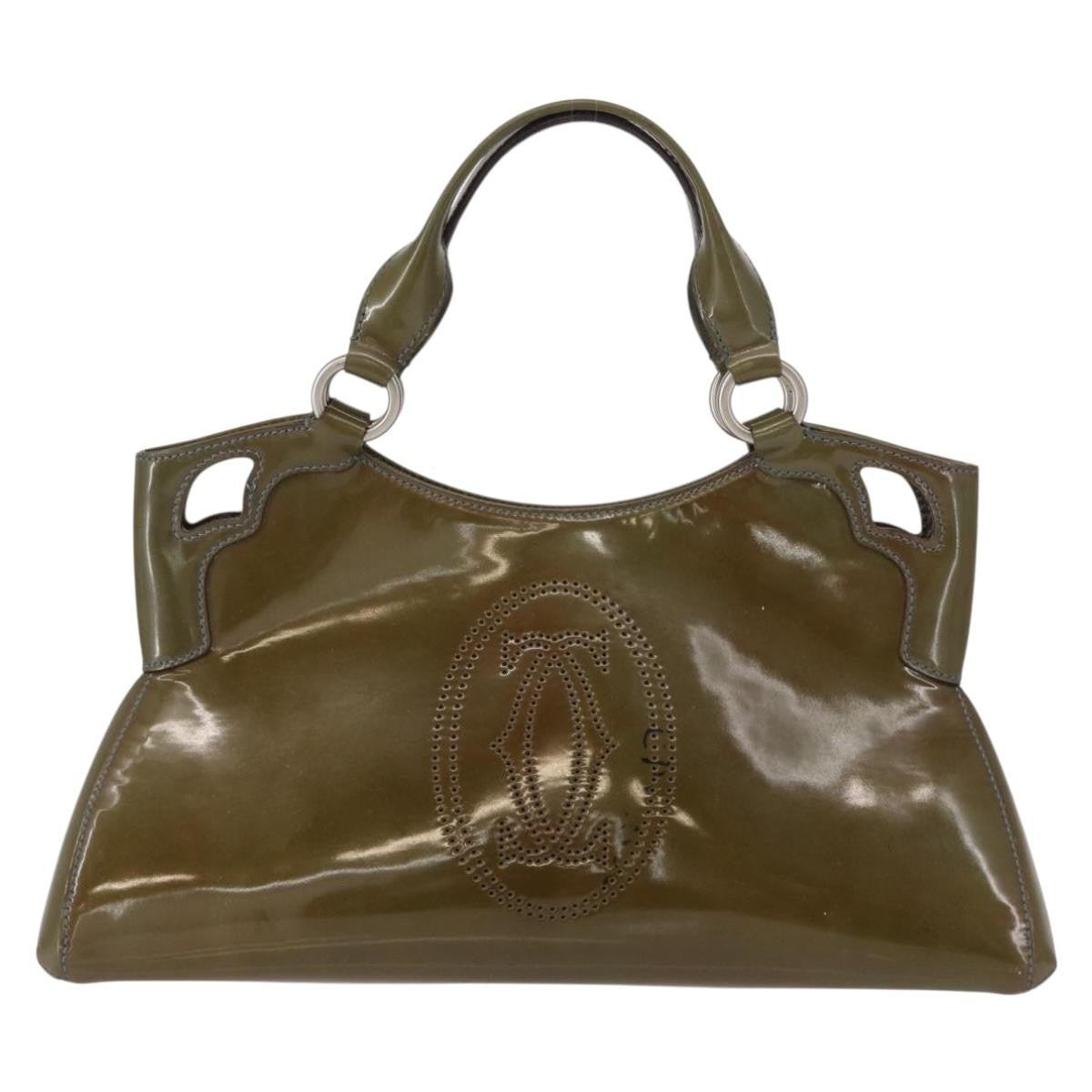 cartier Marcello Handbag Patent leather, KHAKI, PATENT_LEATHER, Handbag