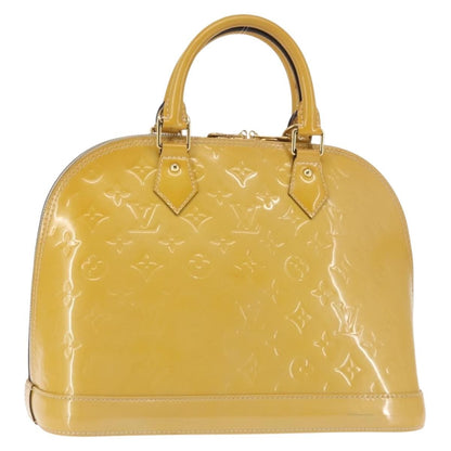 Louis Vuitton Alma Handbag Patent Leather, BEIGE, PATENT_LEATHER, Handbag