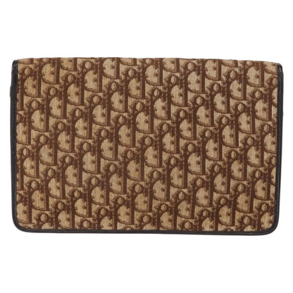 Christian Dior Vintage Trotter Shoulder Bag Canvas, BROWN, CANVAS, Shoulder bag