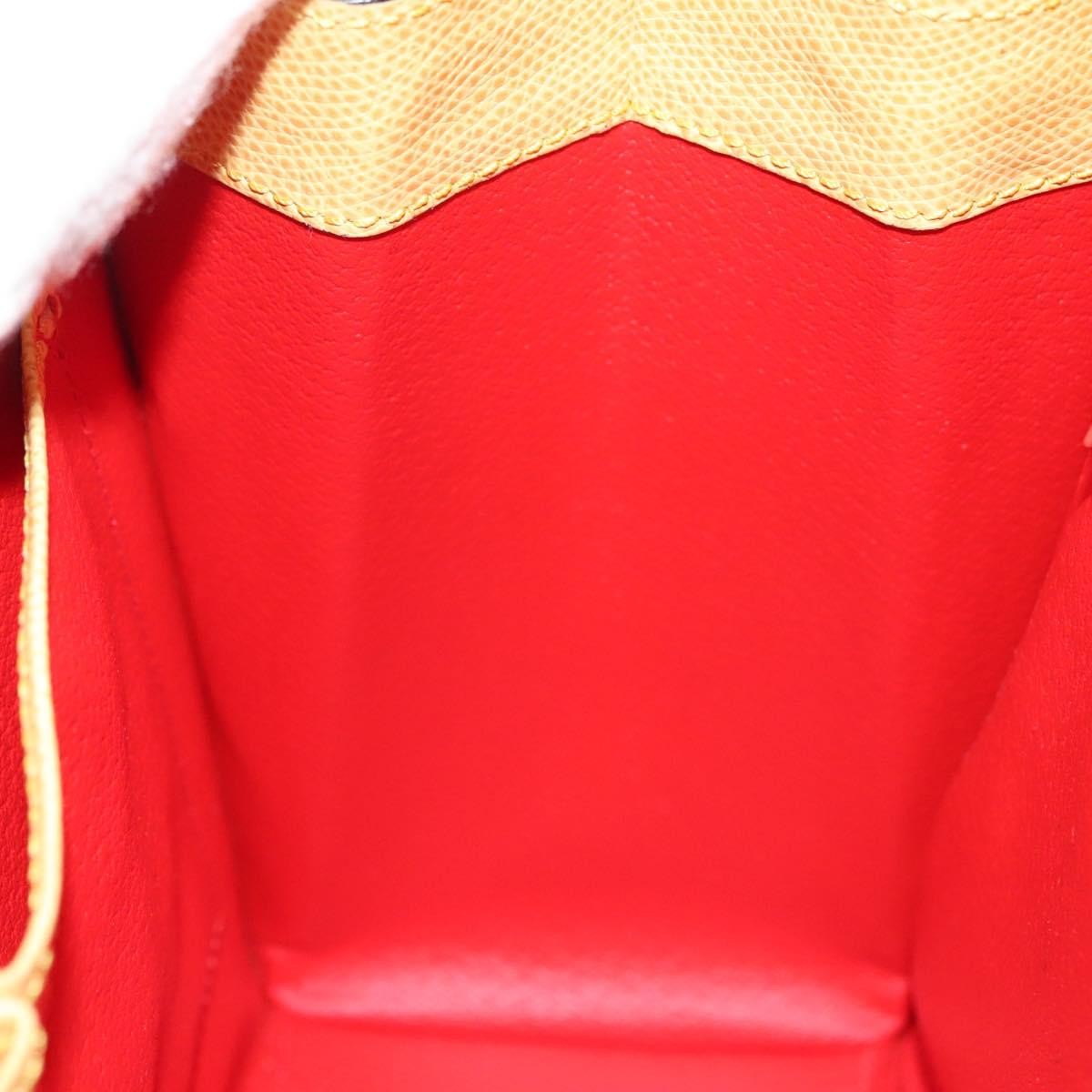 Celine Vintage Convertible Turnlock Top Handle Bag Leather, YELLOW, LEATHER, Handbag