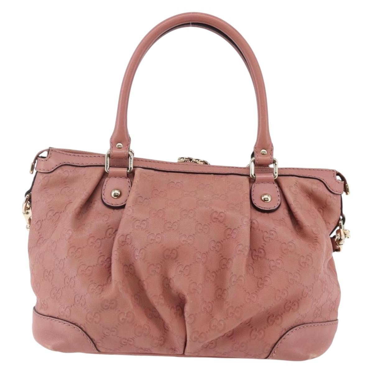 Gucci Sukey Top Handle Satchel Guccissima Leather, PINK, LEATHER, Handbag
