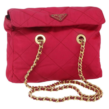 Prada Re-Edition 1995 Chain Tote Quilted Re-Nylon, Pink, Nylon, Shoulder Bag