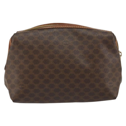 Celine Macadam Pochette Canvas and Leather, BROWN, CANVAS, Clutche & pouche