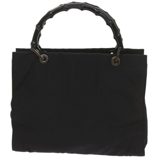 Gucci Bamboo Shopper Tote Canvas, BLACK, CANVAS, Tote bag