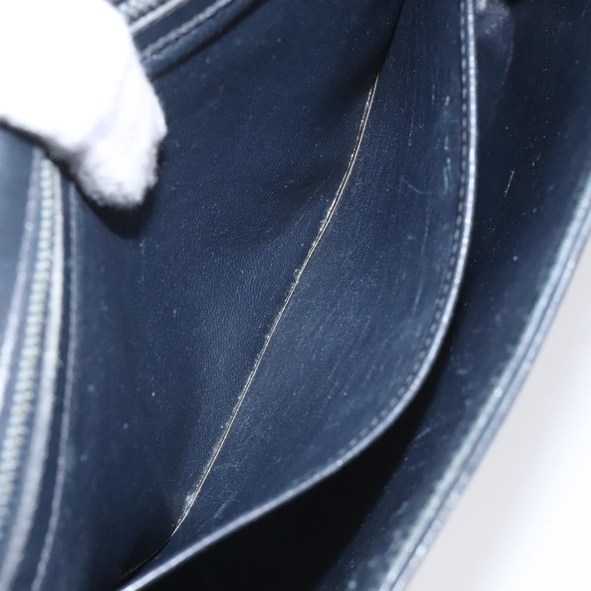 Gucci Vintage Shoulder Bag Leather, NAVY, LEATHER, Shoulder bag