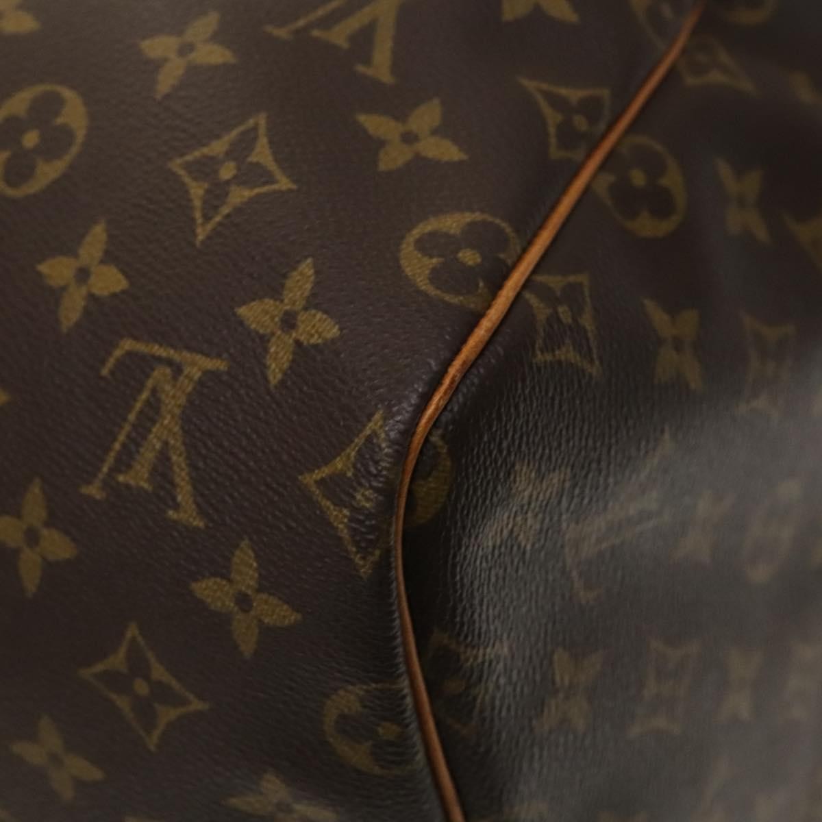 Louis Vuitton Keepall Bag Monogram Canvas, BROWN, CANVAS, Travel bag