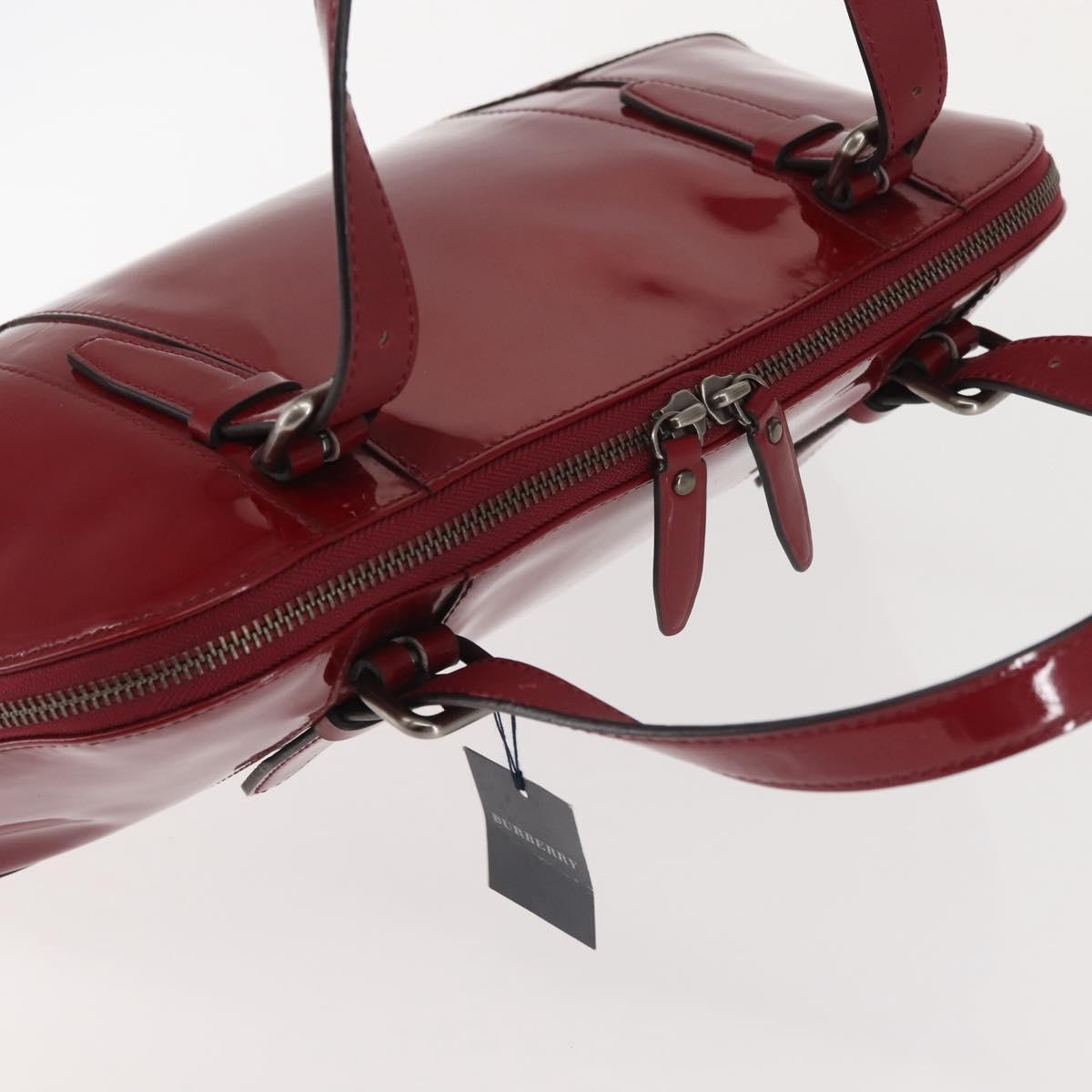 Burberry Vintage Handbag Patent leather, RED, PATENT_LEATHER, Handbag
