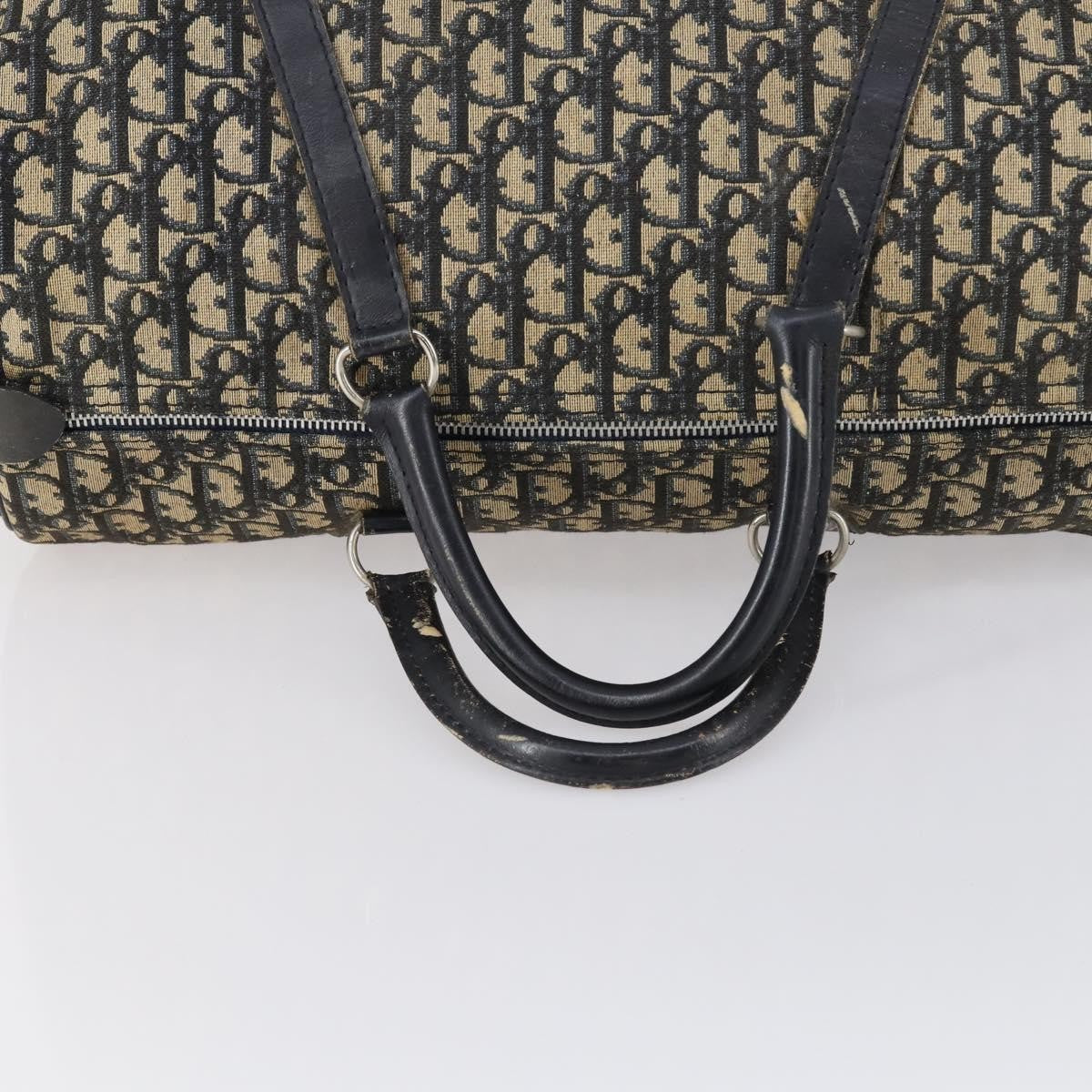 Christian Dior Vintage Trotter Boston Bag Diorissimo Canvas, NAVY, CANVAS, Travel bag