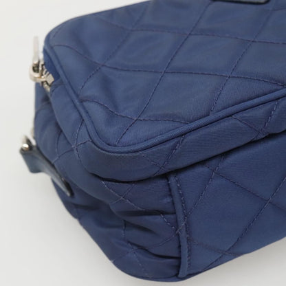 Prada Front Pocket Camera Bag Quilted Tessuto, BLUE, NYLON, Shoulder bag