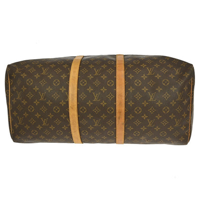 Louis Vuitton Keepall Bag Monogram Canvas, BROWN, CANVAS, Travel bag