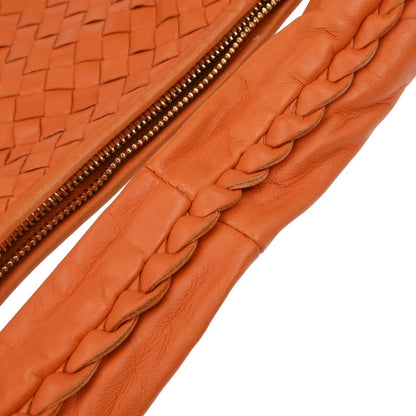 Bottega Veneta Hop Hobo Intrecciato Leather, ORANGE, LEATHER, Handbag