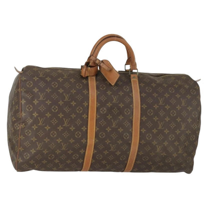 Louis Vuitton Keepall Bag Monogram Canvas, BROWN, CANVAS, Travel bag