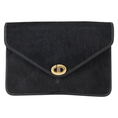 Christian Dior Vintage Trotter Pouch Diorissimo Canvas, BLACK, CANVAS, Clutche & pouche