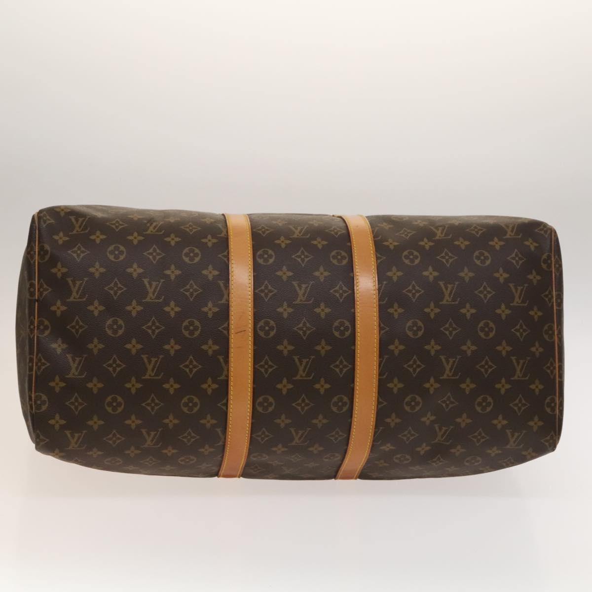 Louis Vuitton Keepall Bag Monogram Canvas, BROWN, CANVAS, Travel bag