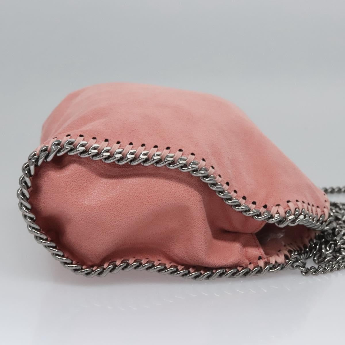 Stella McCartney Falabella Fold Over Crossbody Bag Shaggy Deer, PINK, POLYESTER, Crossbody bag