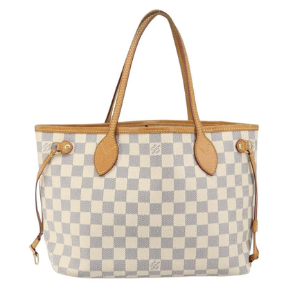 Louis Vuitton Neverfull Tote Damier azur, BEIGE, CANVAS, Tote bag