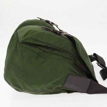 Prada Zip Buckle Messenger Bag Tessuto, KHAKI, NYLON, Crossbody bag