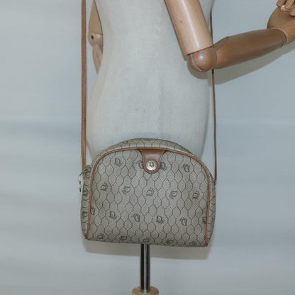 Christian Dior Vintage Honeycomb Shoulder Bag Canvas, BEIGE, CANVAS, Shoulder bag