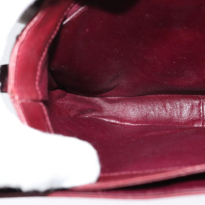 Bally Vintage Shoulder Bag Leather, BURGUNDY, LEATHER, Shoulder bag