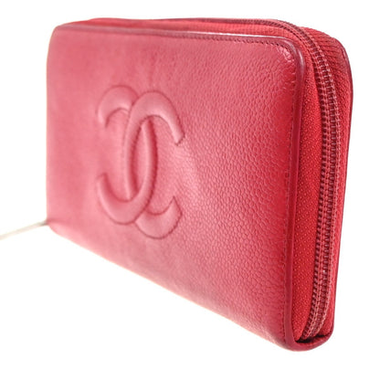 Chanel Timeless CC Zipped Organizer Wallet Leather, RED, LEATHER, Wallets