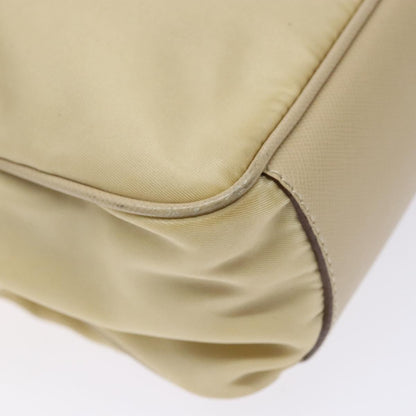 Prada Vintage Zip Handbag Tessuto, BEIGE, NYLON, Handbag
