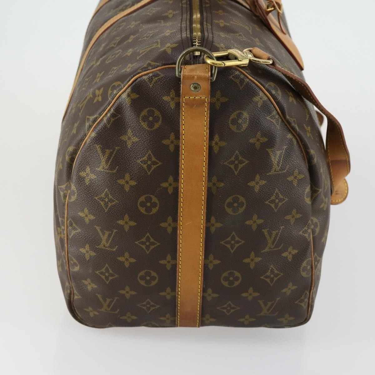 Louis Vuitton Keepall Bandouliere Bag Monogram Canvas, BROWN, CANVAS, Travel bag