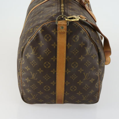 Louis Vuitton Keepall Bandouliere Bag Monogram Canvas, BROWN, CANVAS, Travel bag