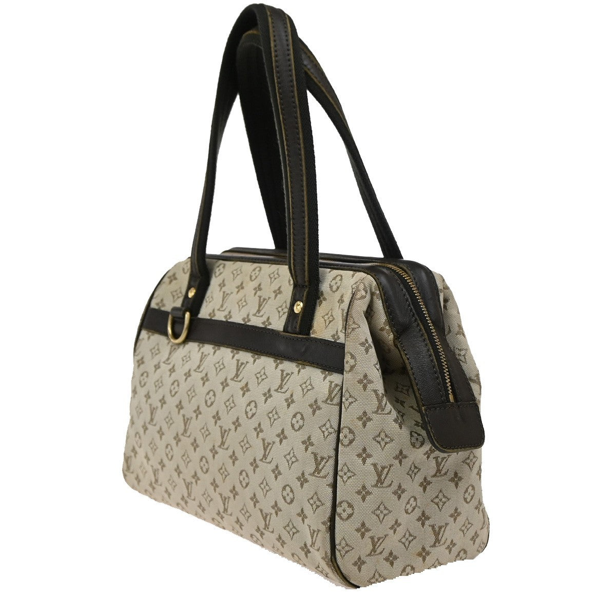 Louis Vuitton Josephine Handbag Mini Lin, KHAKI, CANVAS, Shoulder bag
