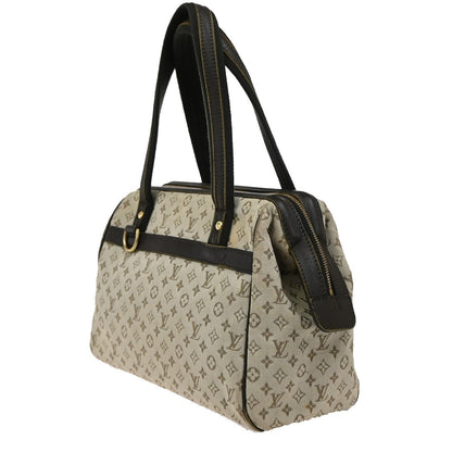 Louis Vuitton Josephine Handbag Mini Lin, KHAKI, CANVAS, Shoulder bag