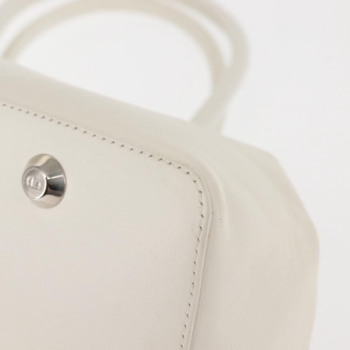 Christian Dior Vintage Handbag Leather, WHITE, LEATHER, Handbag