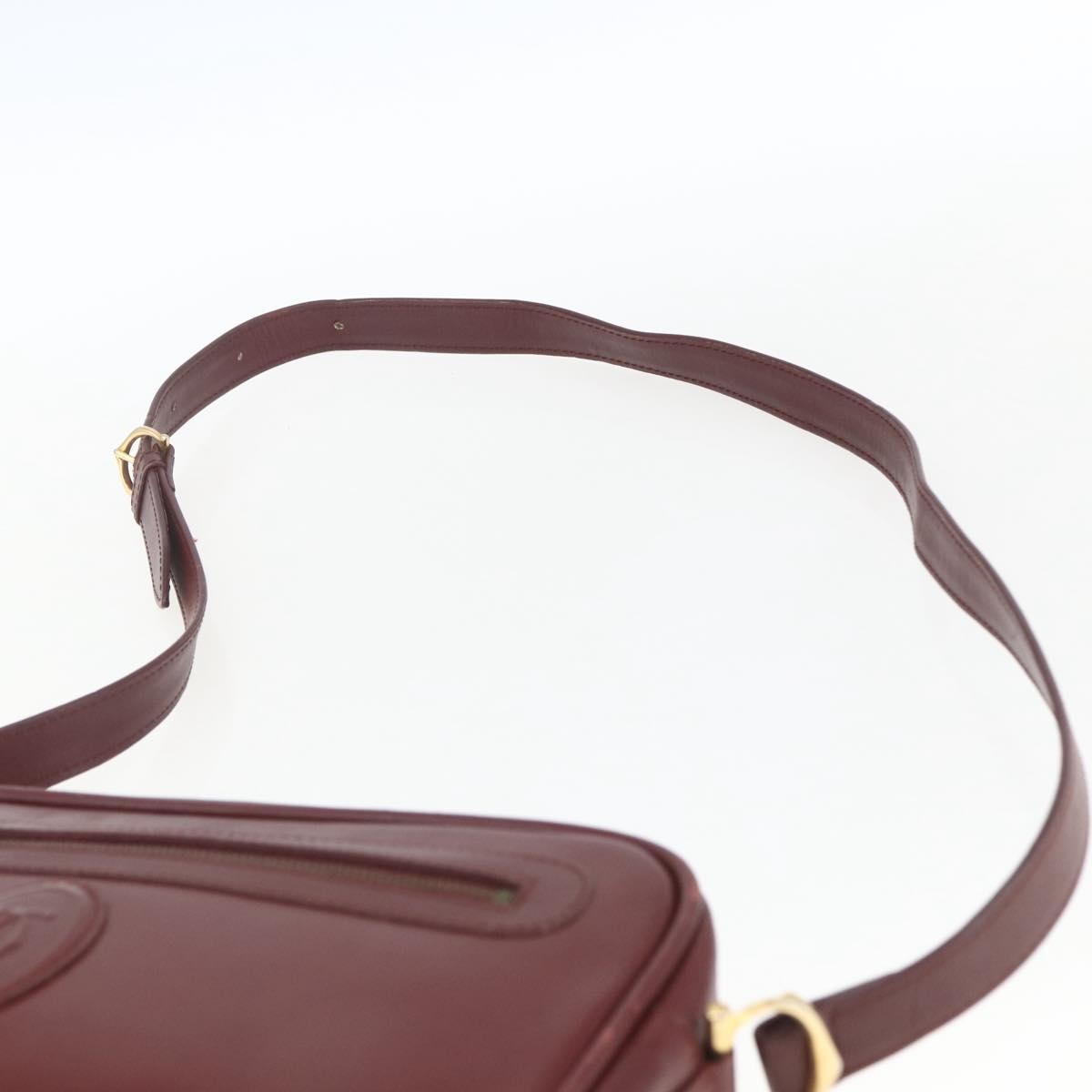 cartier Must de Cartier Shoulder Bag Leather, BURGUNDY, LEATHER, Shoulder bag