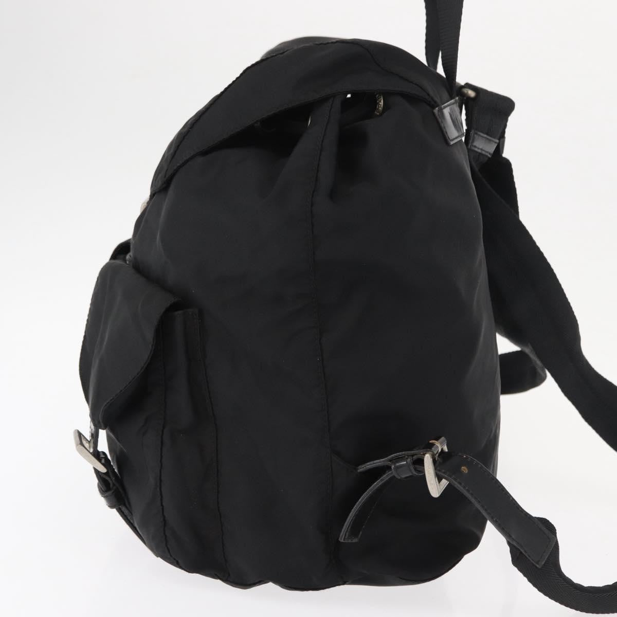Prada Double Front Pocket Backpack Tessuto, BLACK, NYLON, Backpack