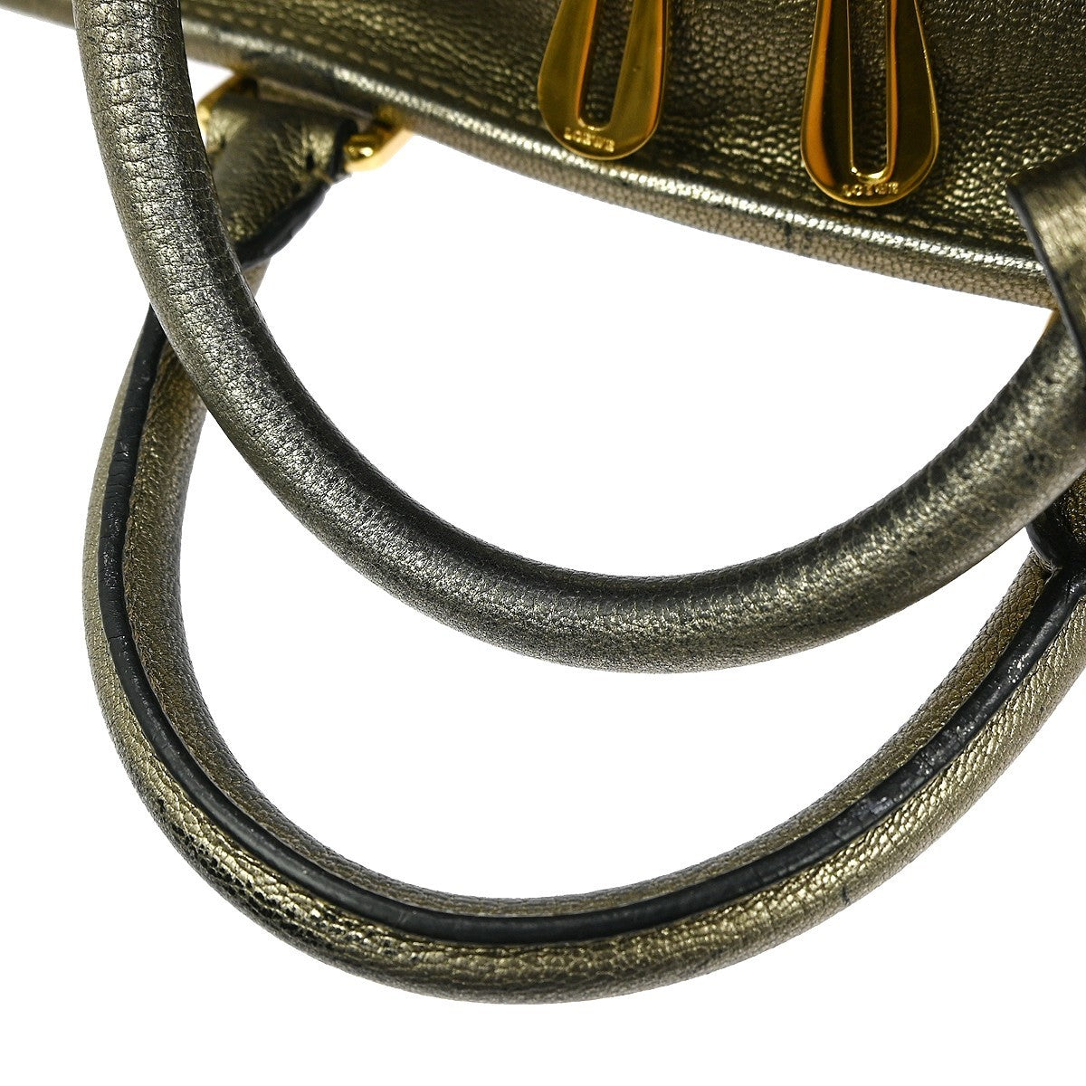 Loewe Amazona Bag Leather, GOLD, LEATHER, Handbag