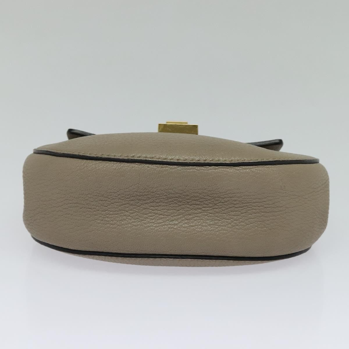 Chloe Drew Crossbody Bag Leather, GRAY, LEATHER, Shoulder bag