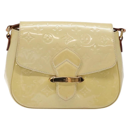 Louis Vuitton Bellflower Handbag Monogram Vernis, BEIGE, PATENT_LEATHER, Handbag