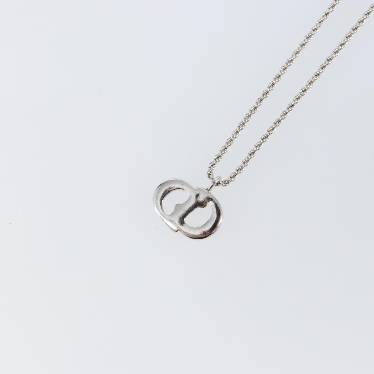 Christian Dior CD Logo necklace Metal, SILVER, METAL, Necklace