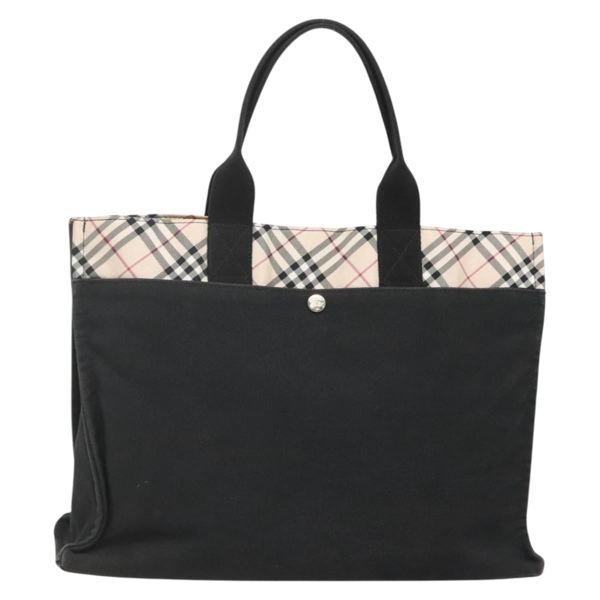 Burberry Nova Check Tote canvas check pattern, BLACK, CANVAS, Tote bag