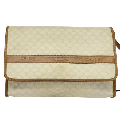 Celine Macadam Shoulder Bag PVC Leather, WHITE, PVC, Shoulder bag