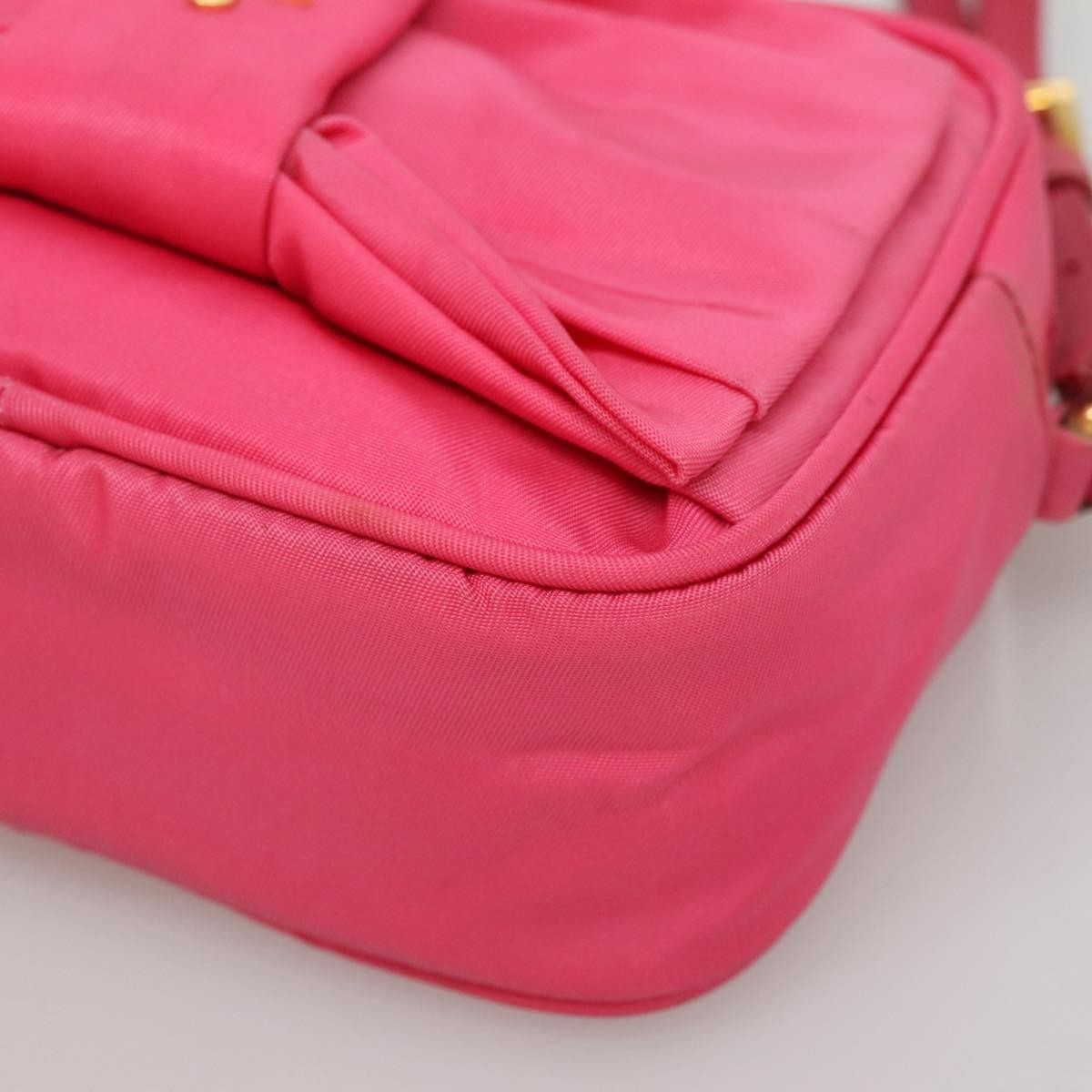 Prada Bow Camera Crossbody Bag Tessuto, PINK, NYLON, Clutche & pouche