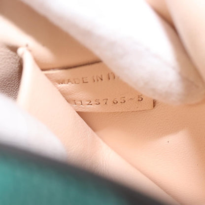 Chloe Elsie Chain Shoulder Bag Leather, TURQUOISE, LEATHER, Shoulder bag