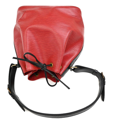 Louis Vuitton Bicolor Petit Noe Handbag Epi Leather, RED, LEATHER, Shoulder bag