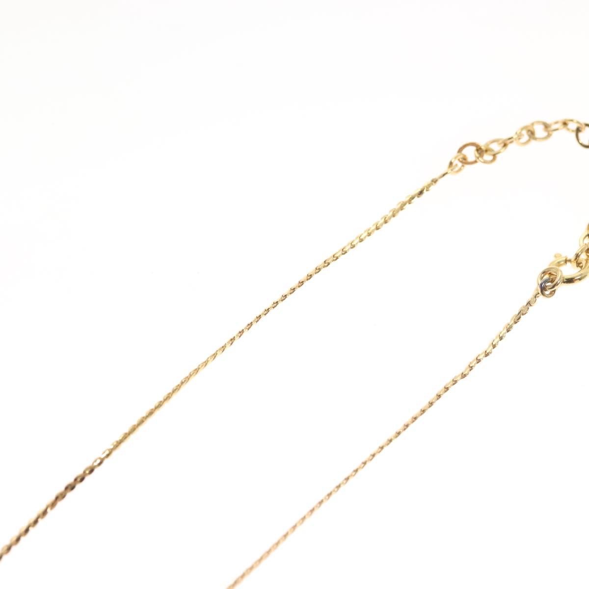 Christian Dior CD Pendant Necklace Metal and Crystals, GOLD, METAL, Necklace