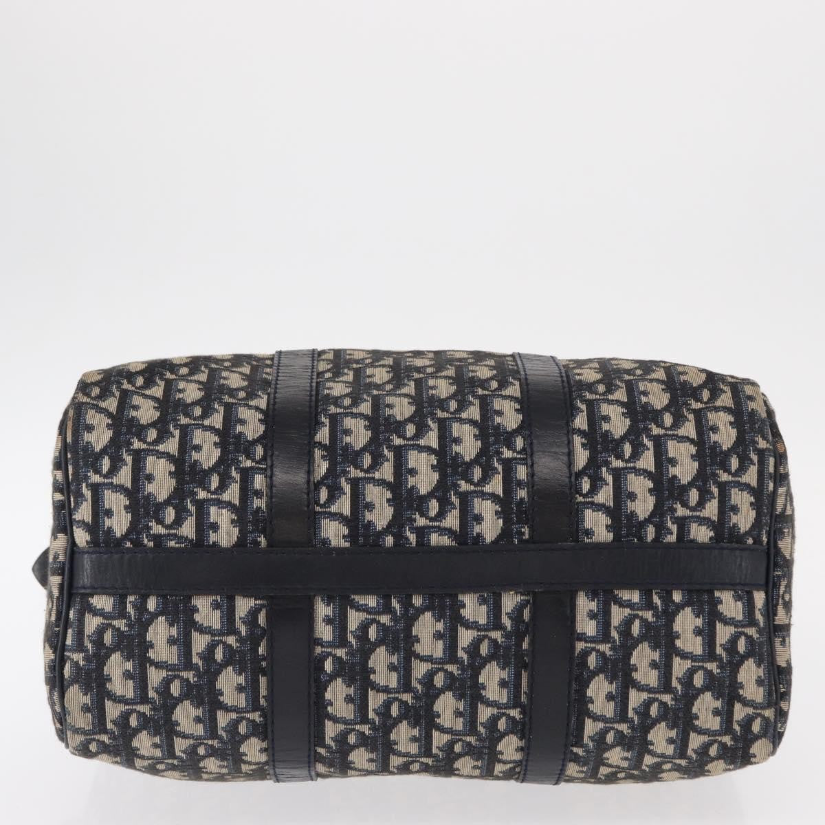 Christian Dior Vintage Trotter Boston Bag Canvas, NAVY, CANVAS, Travel bag