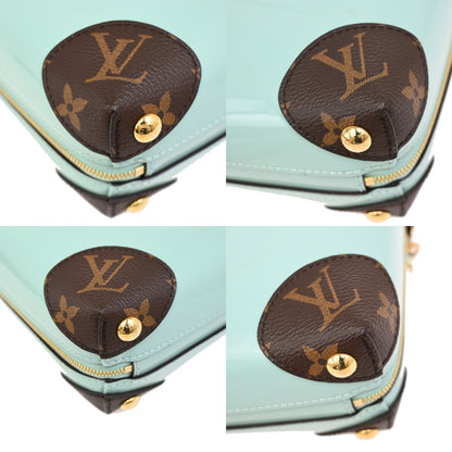 Louis Vuitton Venice Handbag Vernis with Monogram Canvas, GREEN, PATENT_LEATHER, Shoulder bag