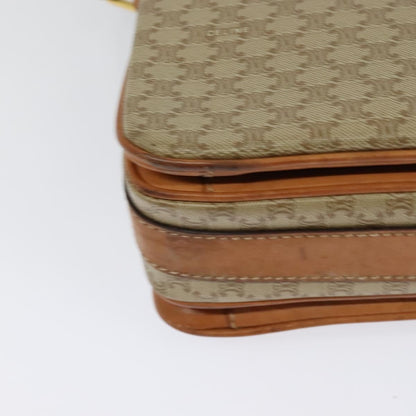 Celine Macadam Shoulder Bag PVC Leather, BEIGE, CANVAS, Shoulder bag